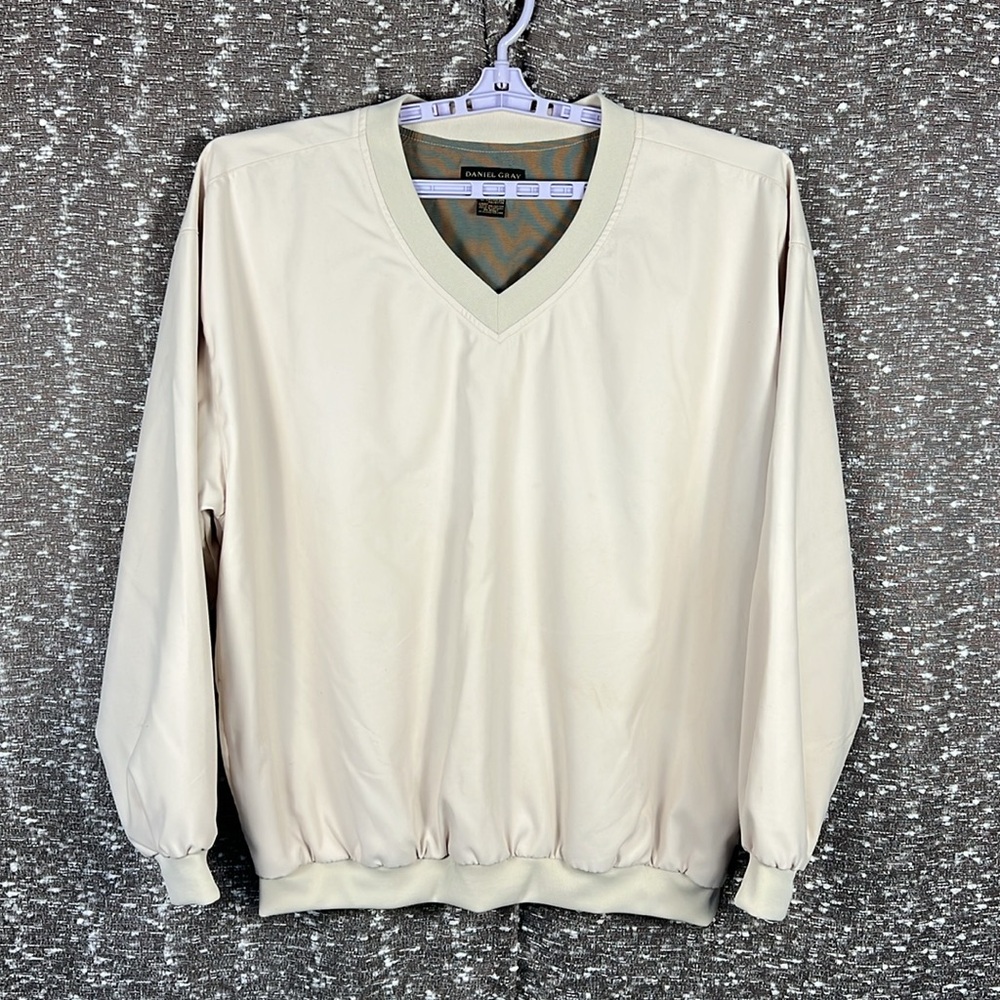 Daniel Gray Golf Cream Pullover Windbreaker Long Sleeve‎